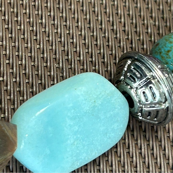 #88 Vintage One Of A Kind Necklace, Unique Jasper,Carnelian,Larimar,Turquoise! - Picture 10 of 12